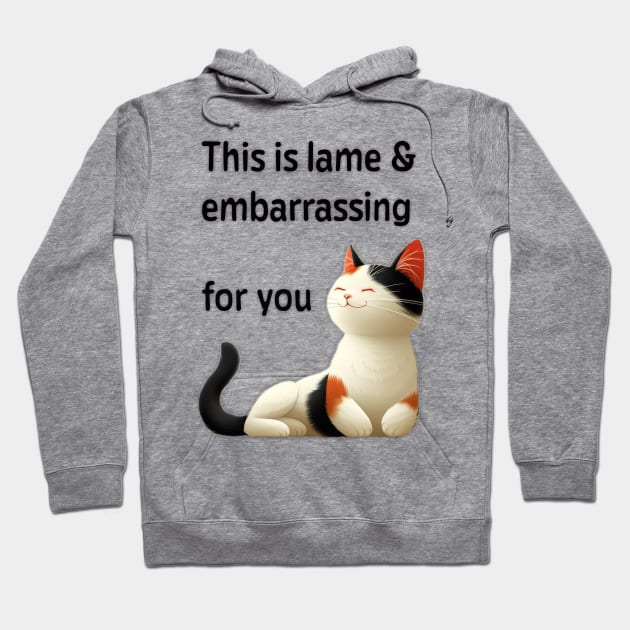 Judgemental Kitty Hoodie by CharlesAFish